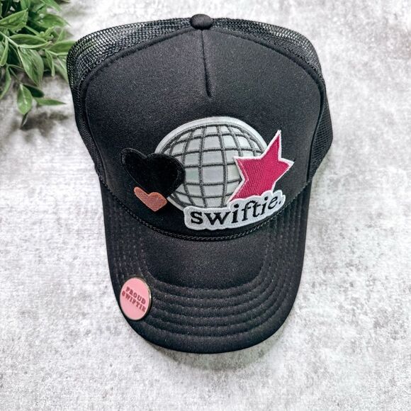 Custom Swiftie Black Trucker Hat - Picture 1 of 5